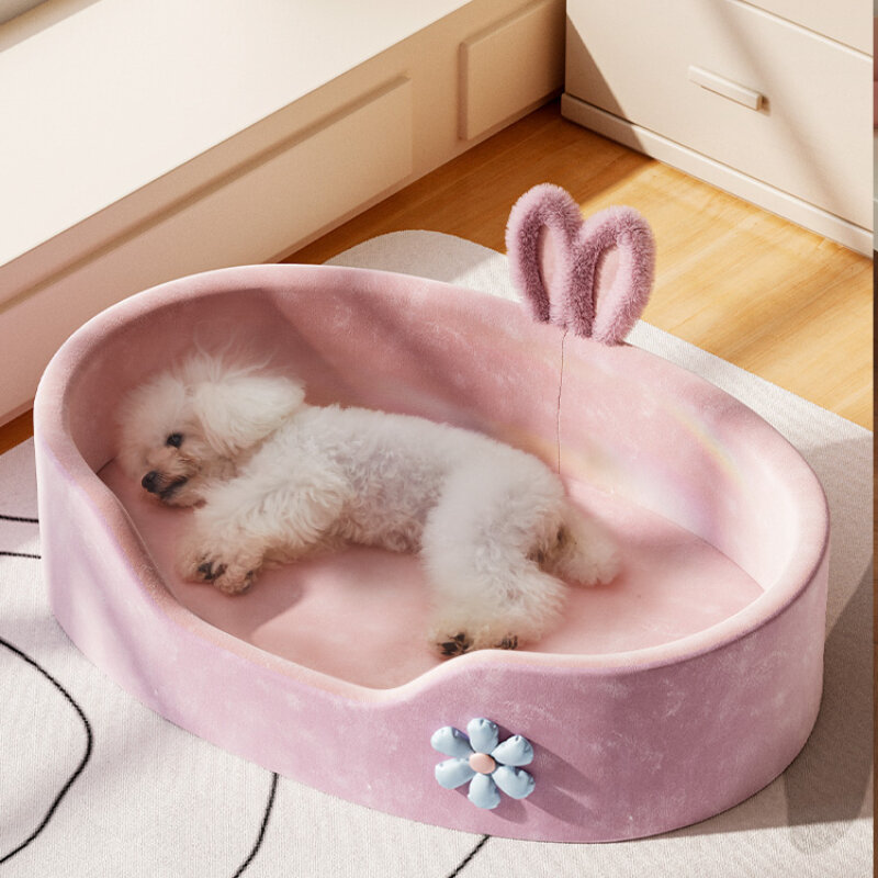 Nido per cani quattro stagioni letto principessa universale rimovibile e lavabile cane di piccola taglia Teddy Dog materassino per dormire inverno caldo nido per gatti Pet Su