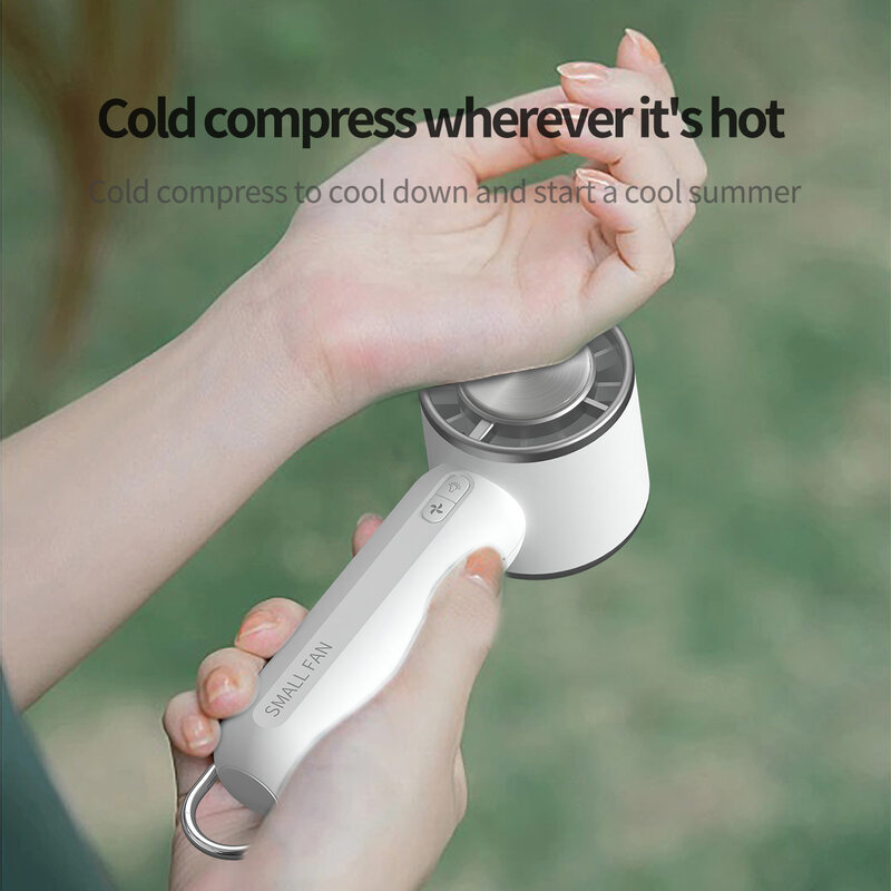 Xiaomi-ventilador de refrigeración de aire frío, Mini ventilador de mano, 2000mAh, recargable por USB, eléctrico, para exteriores, Turbo sin aspas