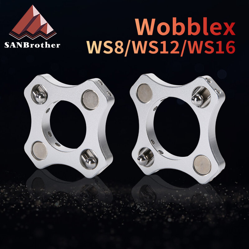 Acoplamento WobbleX personalizado NF para impressora 3D Hevshort, cama quente do parafuso da esfera, WS8, WobbleX WS12, WS16, Z-Axis, SFU1204, SFU1604