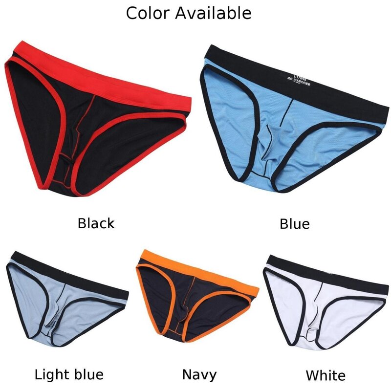 Mens Briefs Sexy Narrow Side High Fork Underwear U Convex Pouch Panties Breathable Low Waist Lingerie Shorts Soft Comfy Lingerie