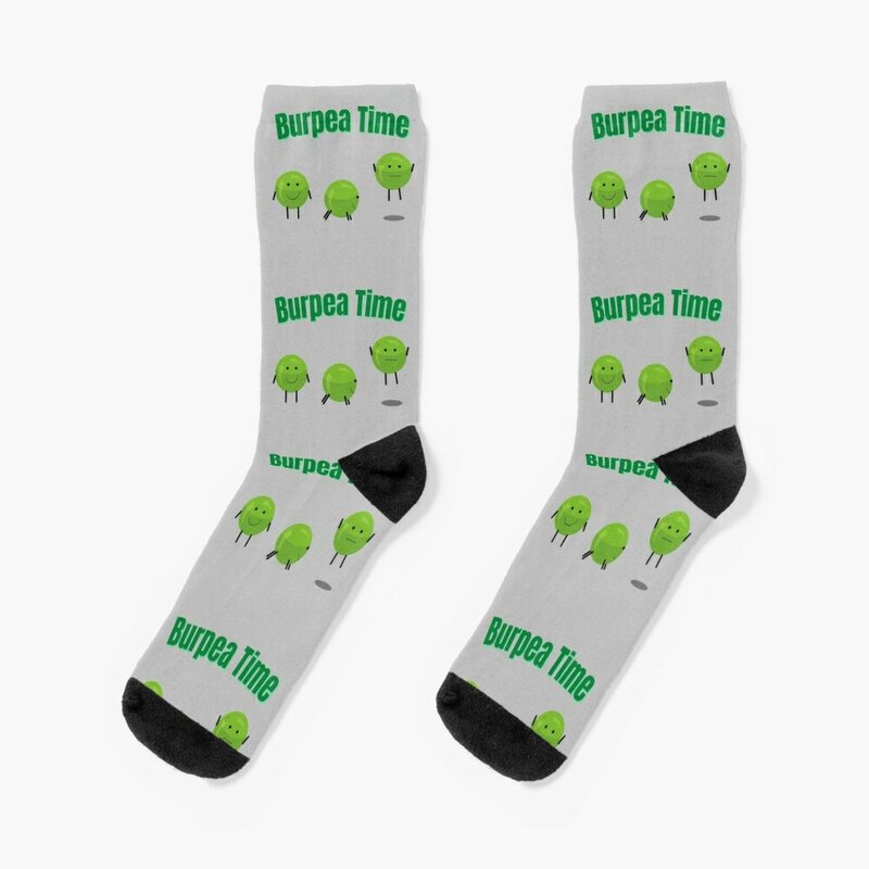Забавные дизайнерские носки Burpea с изображением времени, греющие носки из хлопка, мужские и женские