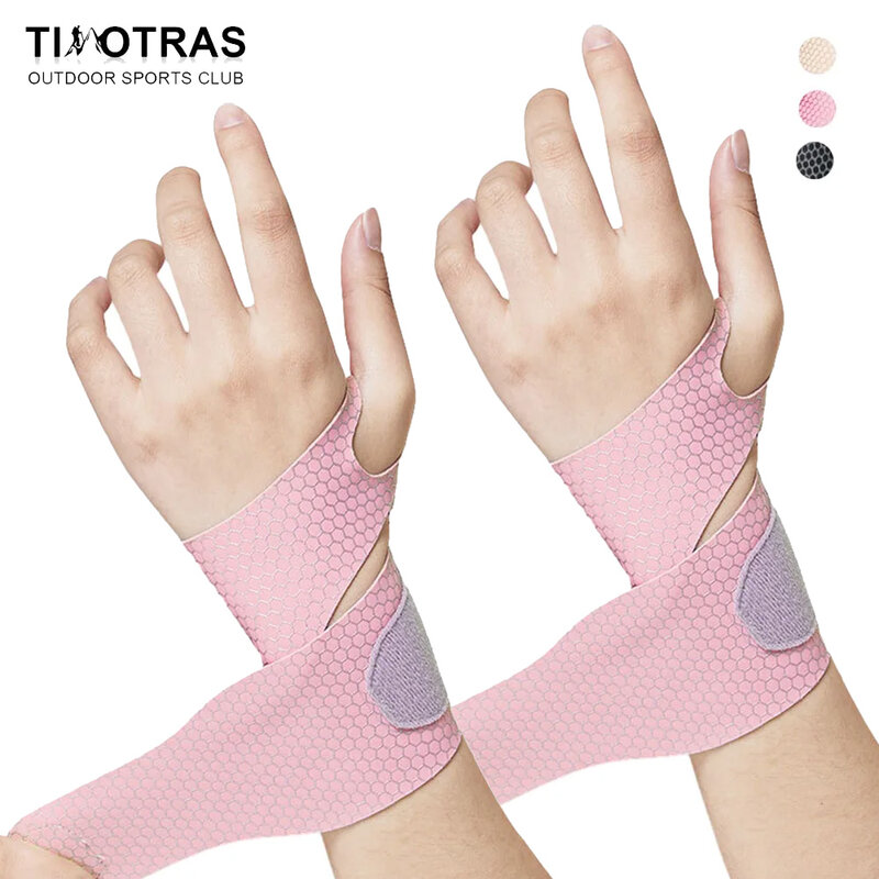 2PCS Wrist Brace/Wrist Wrap/Carpal Tunnel/Wrist Splint/Hand Brace - Night Wrist Support For Women Men - Right & Left Hands Pink