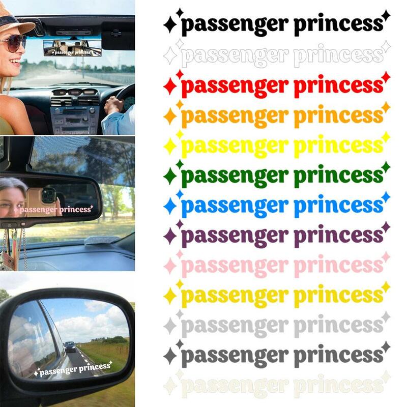 Princesa Espelho de Carro Adesivo, Passageiro, Estrela, Espelho Retrovisor Decalque, Veículo Auto Vinil, DIY, Decoração Interior, 1Pc