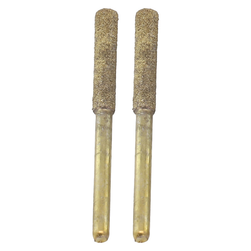 JOSaw-Meuleuse à bavure cylindrique revêtue d'or et de diamant, forets d'affûtage, outils de meulage carimplantés, livraison directe, 4/4mm, 8/5mm, 2 pièces