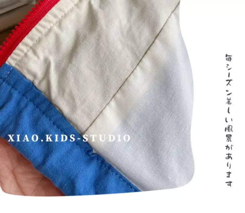Bambini stile americano Patchwork abbigliamento per bambini Retro colorato 100% cotone giacca con cappuccio ragazzi ragazze giacca a vento primavera autunno Top