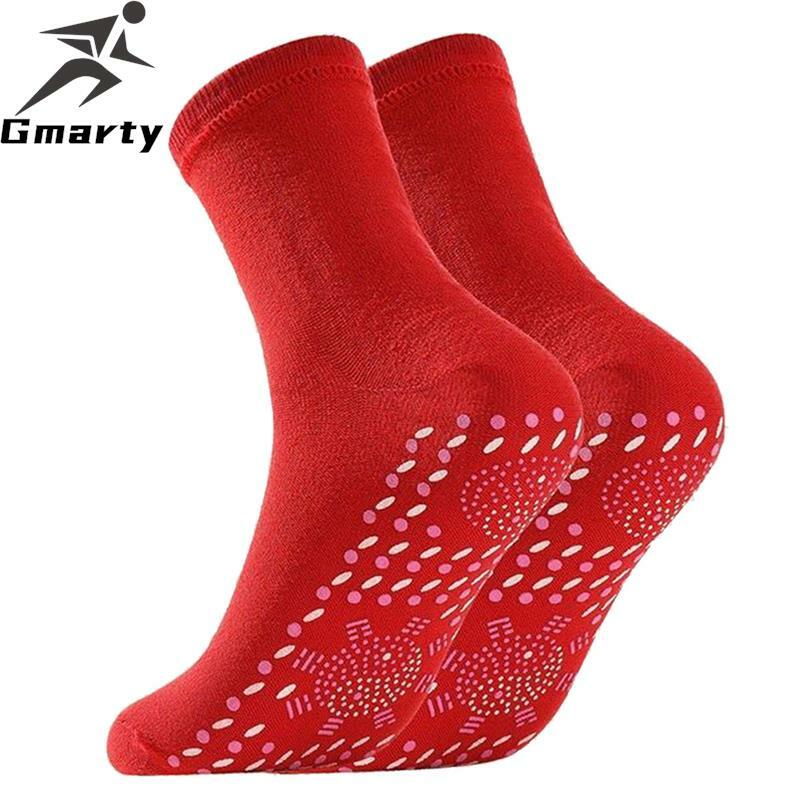 ผู้ชายผู้หญิงนวดเท้า Terapi MAGNET อุ่นถุงเท้า Dots บรรเทาเบื่อฤดูหนาว
