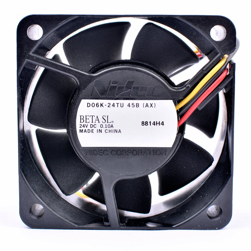 D06K-24TU 45B 6cm 60mm fan 60x60x25mm 6025 DC24V 0.10A 3-line silent inverter cooling fan