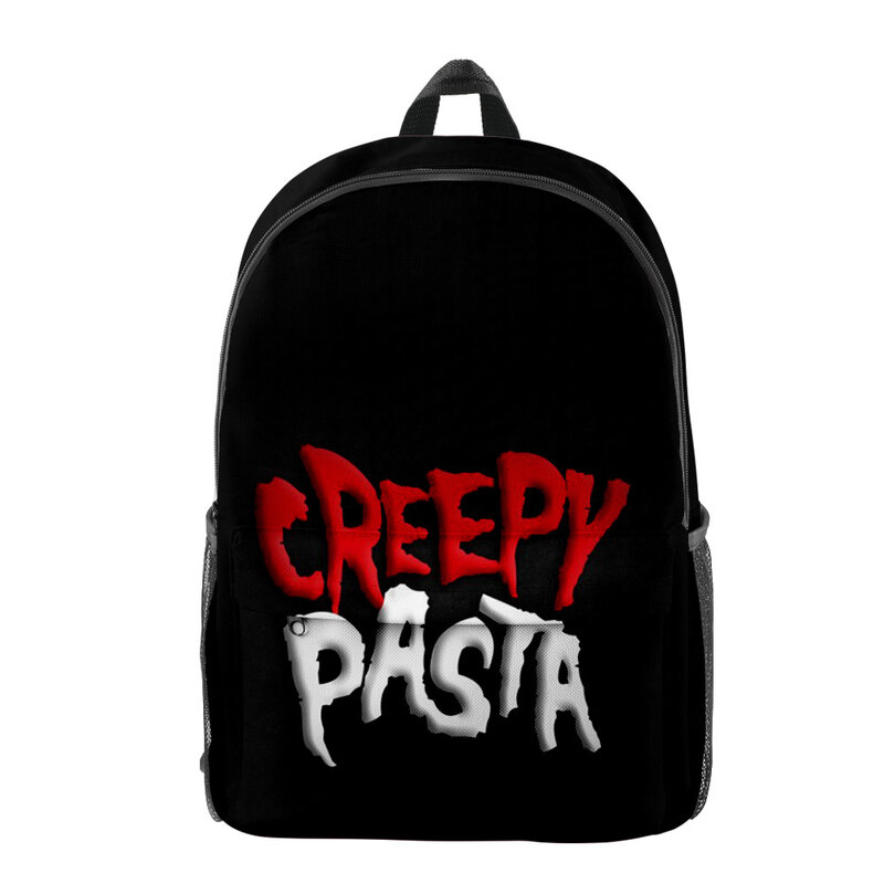 Creepypastaマーチバックパックユーススクールバッグユニセックスジッパーデイパック2023カジュアルトランダルバッグハラジュクバッグ