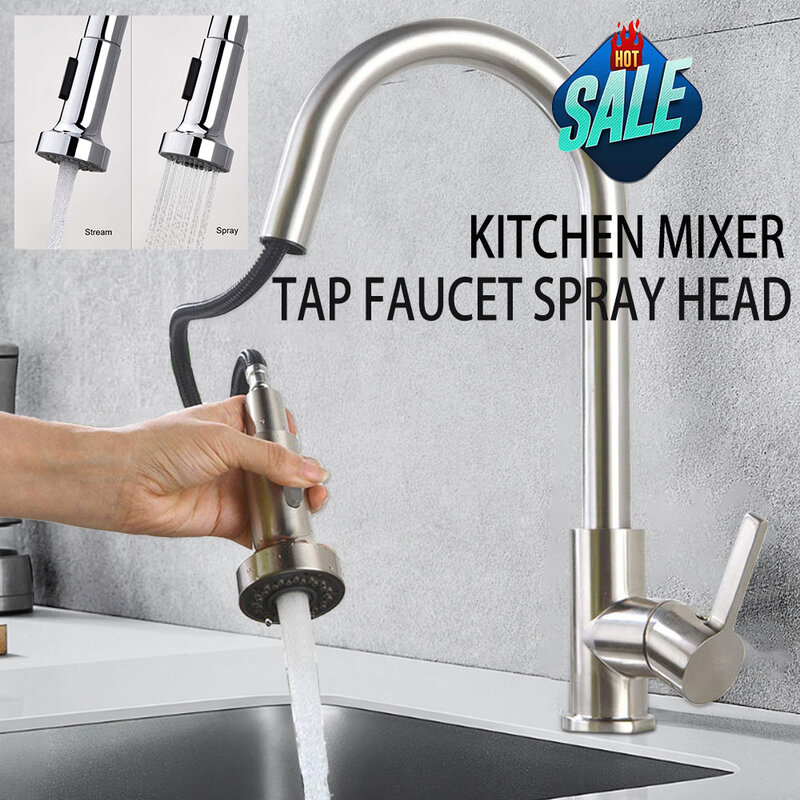 Pull-Out Spray Kopf Ersatz Teil für Küche Waschbecken Wasserhahn, Chrom/Nickel Gebürstet Finish Dropshipping