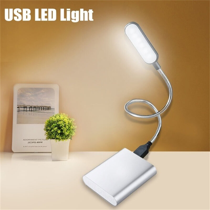 Book Light Night Lights Powered By Laptop Notebook Computer Christmas Gift Led Light Travel Portable USB Reading Lamp Mini Led