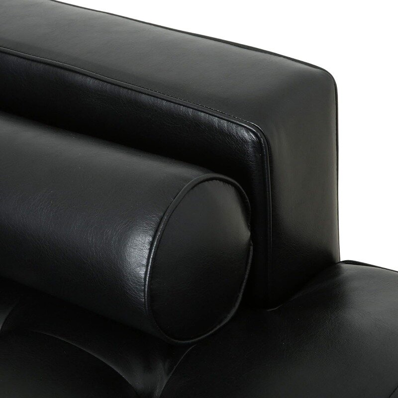 Malinta-Chaise longue, Noir minuit, Expresso, 66,75D x 31.5W x 33H