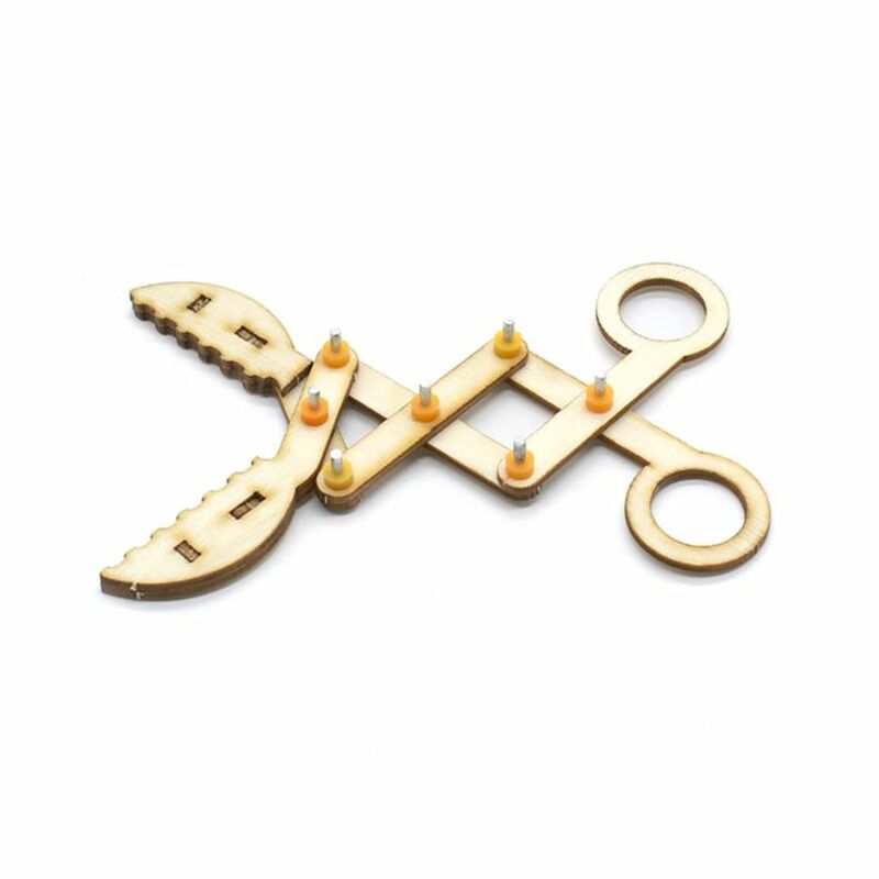 FEICHAO DIY  3D Puzzle Wooden Assembling Robotic Scissors For Children Toy Gift Student Science Project Experimental Kit
