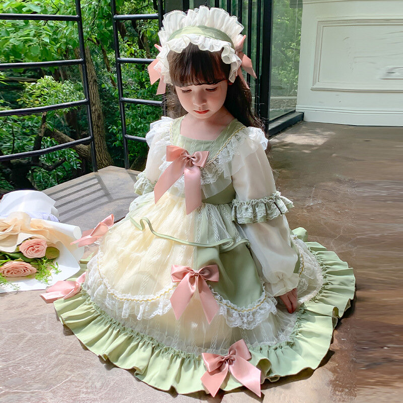 فستان الأميرة لوليتا للأطفال ، فستان شاش للفتيات الحلوة