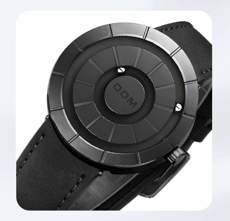 DOM 1753 новые кварцевые часы для мужчин с верхним ремешком деловой кожаный ремешок креативные прокручивающиеся бусины магнитные водонепроницаемые наручные часы