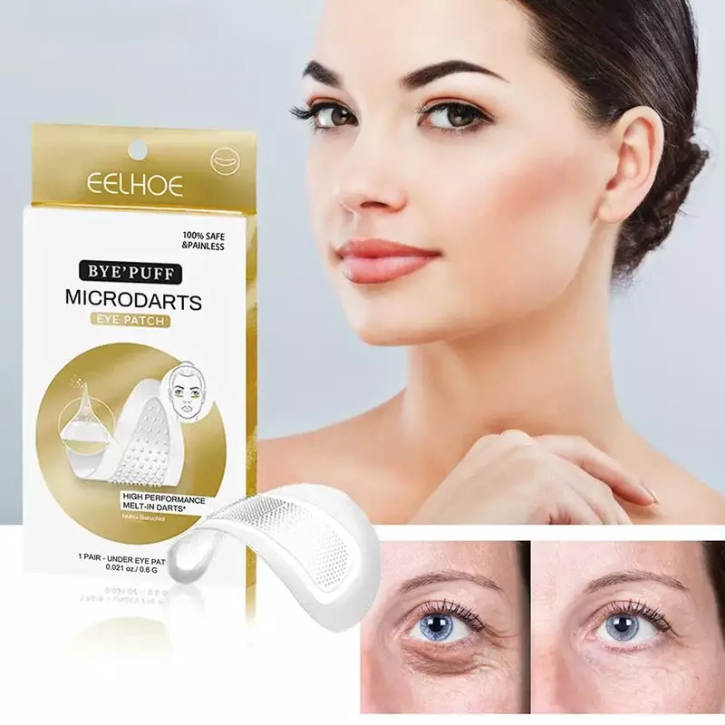 1/3/5Pair AHyaluronic Acid Microneedle Eye Patches Mask For Anti Wrinkle Aging Dark Circles Moisturizing Under Eye Gel Pads