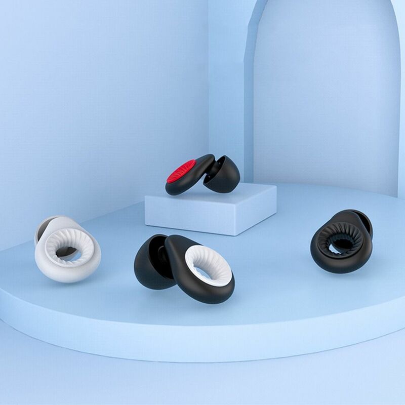 Bouchons d'oreille anti-bruit en silicone réutilisables pour la natation, insonorisés, fournitures de réduction du bruit, sommeil profond, bouchons d'oreille silencieux