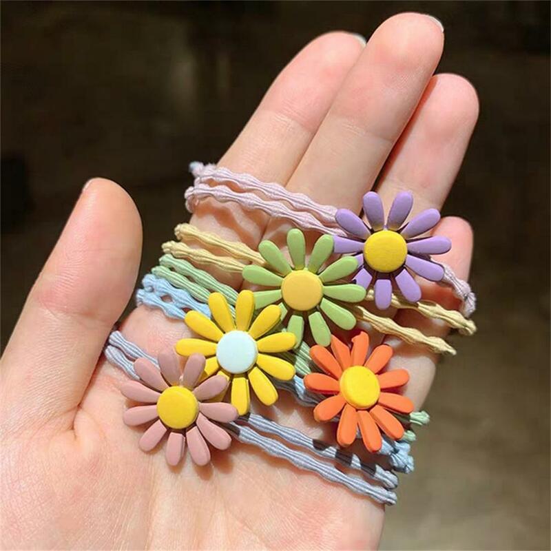 Hair Band Elastic Flower Decor Girls Hair Rope Simple Style Wear-resistant High Tensile Headwear Hair Accessories For Dating