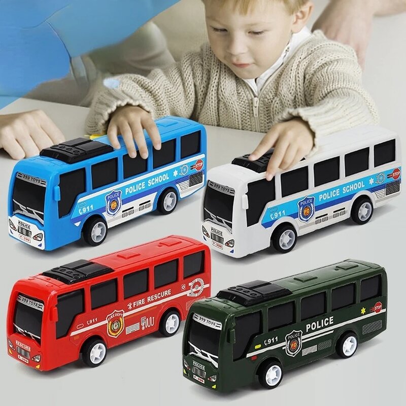 1Pc Crianças Pull Back Toy Bebê Engraçado Crianças Brinquedos Primavera Clockwork Toy Random Mini Bus Boy Toy Car Kids Presentes