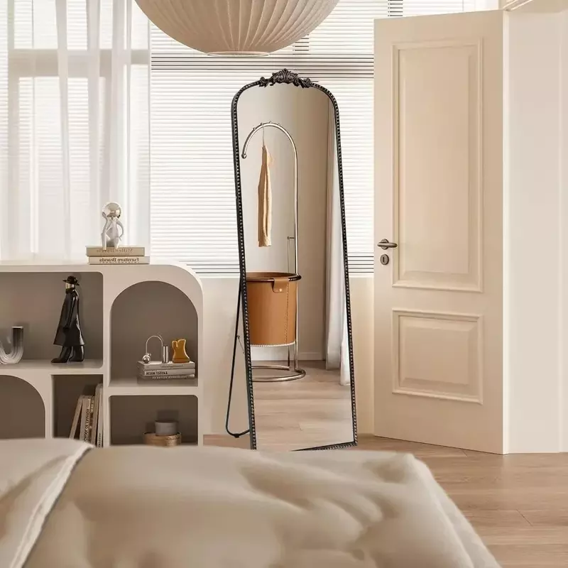 Espejo de cuerpo completo para dormitorio, mueble de sala de estar montado en la pared, independiente, envío gratis