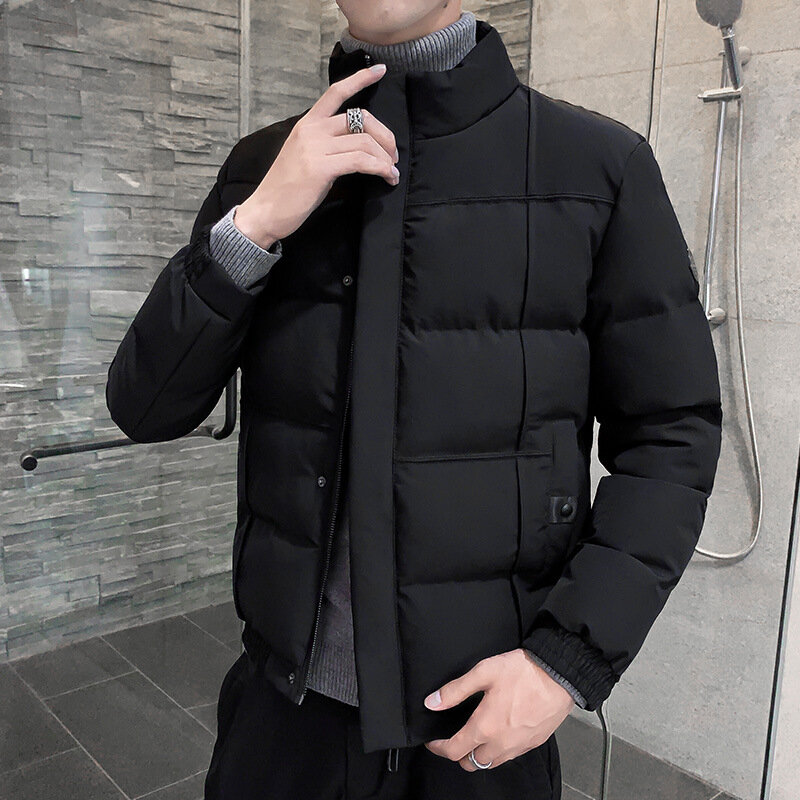 Autumn and Winter Men's Cotton Jacket Casual Cotton Jacket Men's Down Jacket Cotton Jacket Bread Jacket Stand Collar Jacket Men