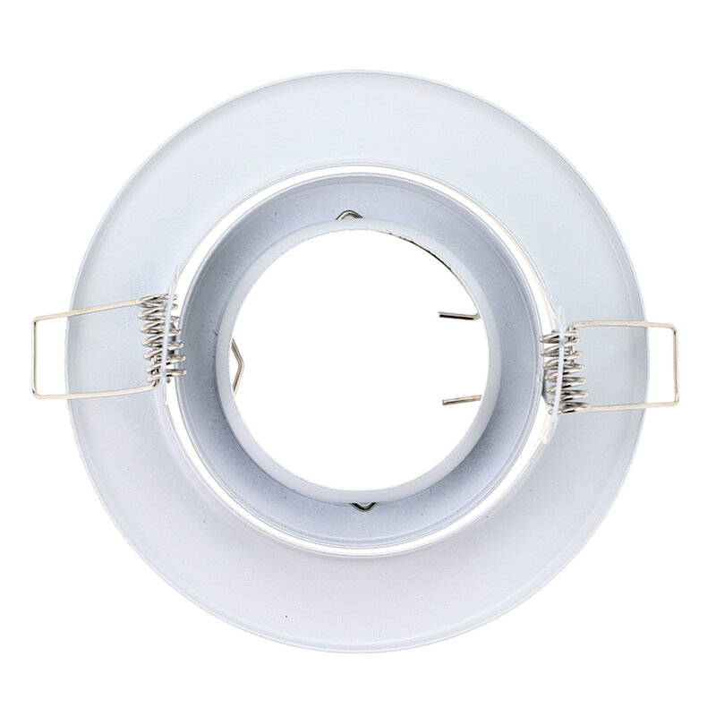 Witte Ronde Inbouw Led Plafond Licht Frame Gu10 Lamp Armatuur Downlight Houder Gu10 Spot Lamp Fitting Voor Behuizing