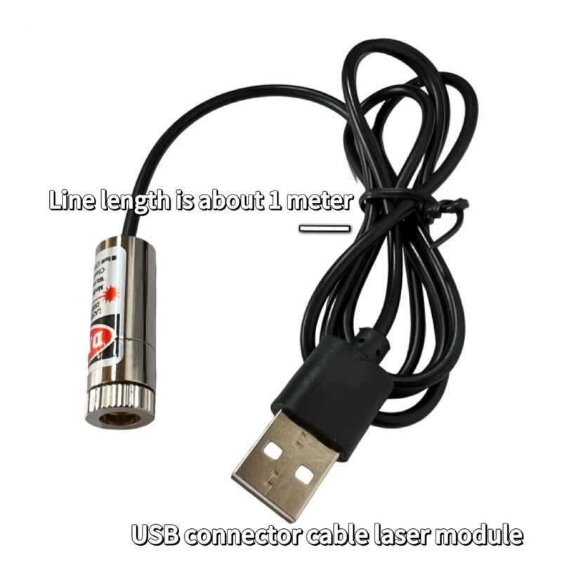 وحدة ليزر بموصل USB بتركيز قابل للتعديل ، رأس ليزر أحمر ، مصباح تحديد المواقع من الدرجة الصناعية ، 650 نانومتر ، 12 ، 5 ميغاواط