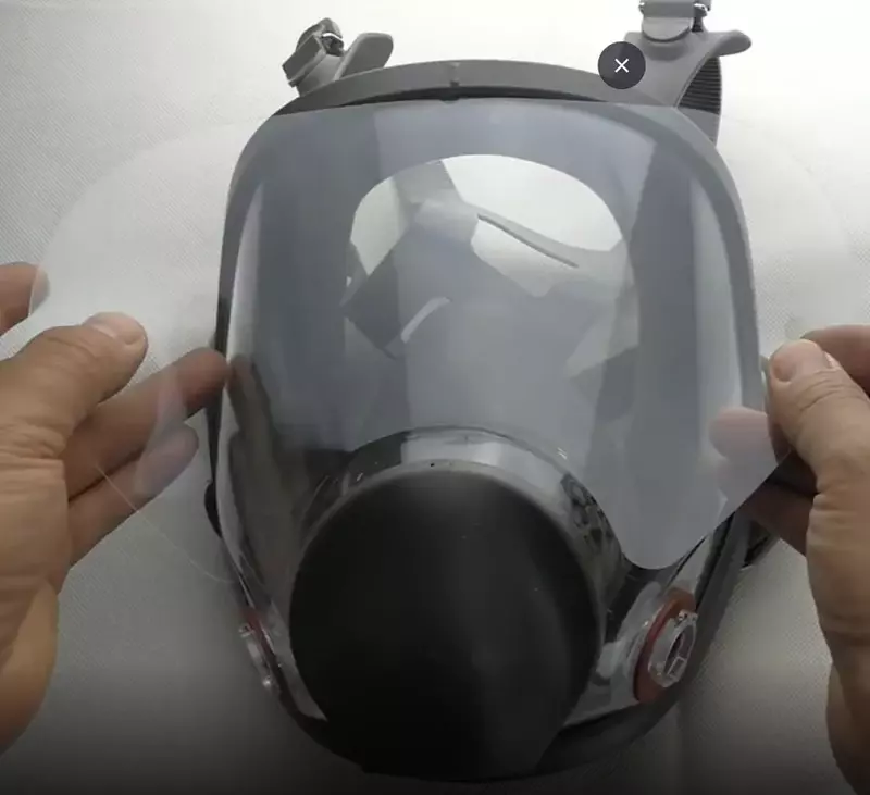 Protetor de tela antiscratch protetor viseira janela, filme de capa para 3M 6800 máscara de gás, respirador facial completo, pintura pulverização, 6885