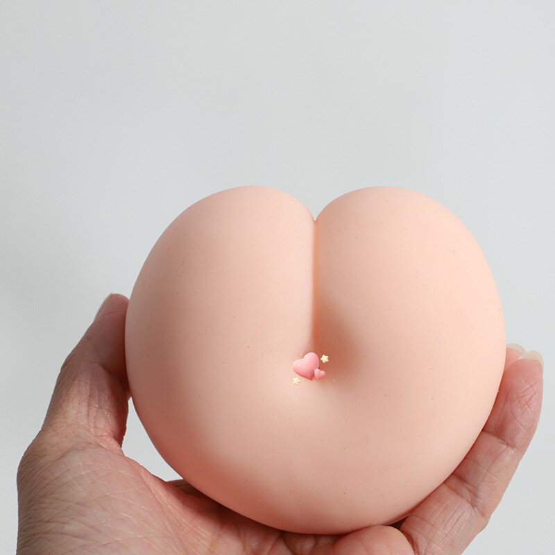 Juicy Peach Soft Decompression Squeeze Release Ball strumento di decompressione simulazione Peach Silicone Toy regalo fatto a mano Fidget Toy