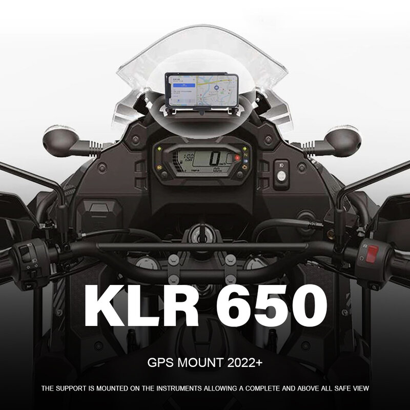 Soporte de placa de GPS para teléfono móvil, accesorios de motocicleta, USB para Kawasaki KLR650 klr 650, 2022 +, novedad