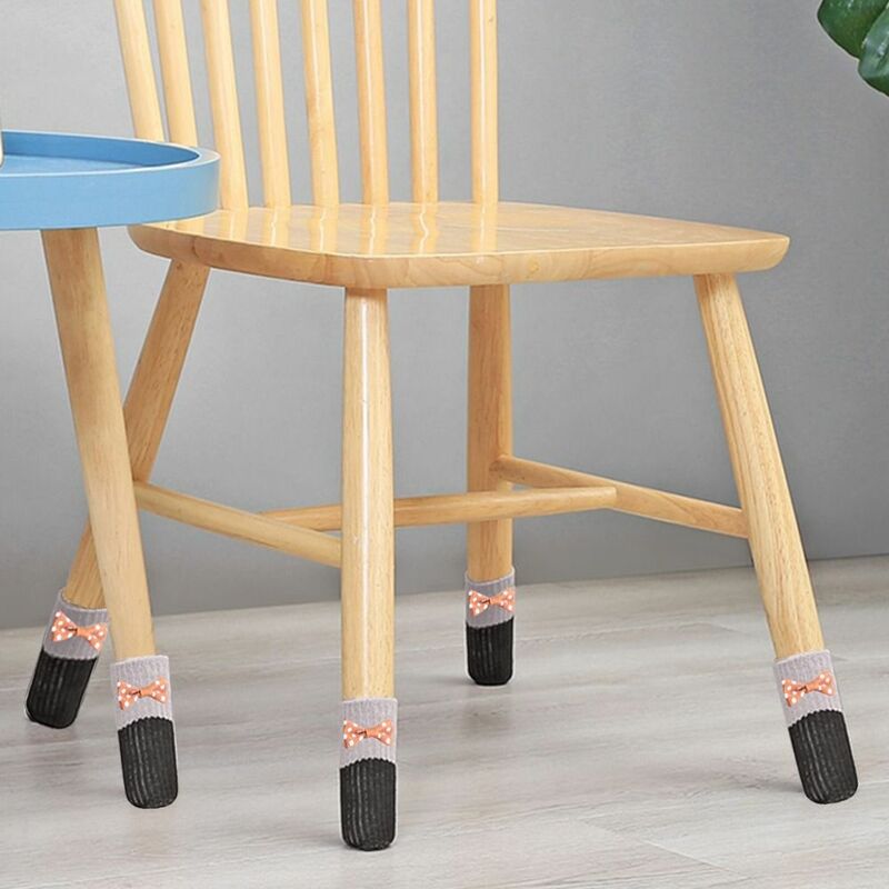 4Pcs Furniture Socks Chair Elastic Knitted Socks Non Slip Chair Leg Feet Covers Pads Table Feet Cap Furniture Booties for Floor