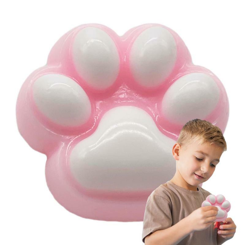 Squeeze Toys for Kids, Cat Paw Shape, Soft, cores brilhantes, Fidget decorativo, design bonito, Kids Relaxing