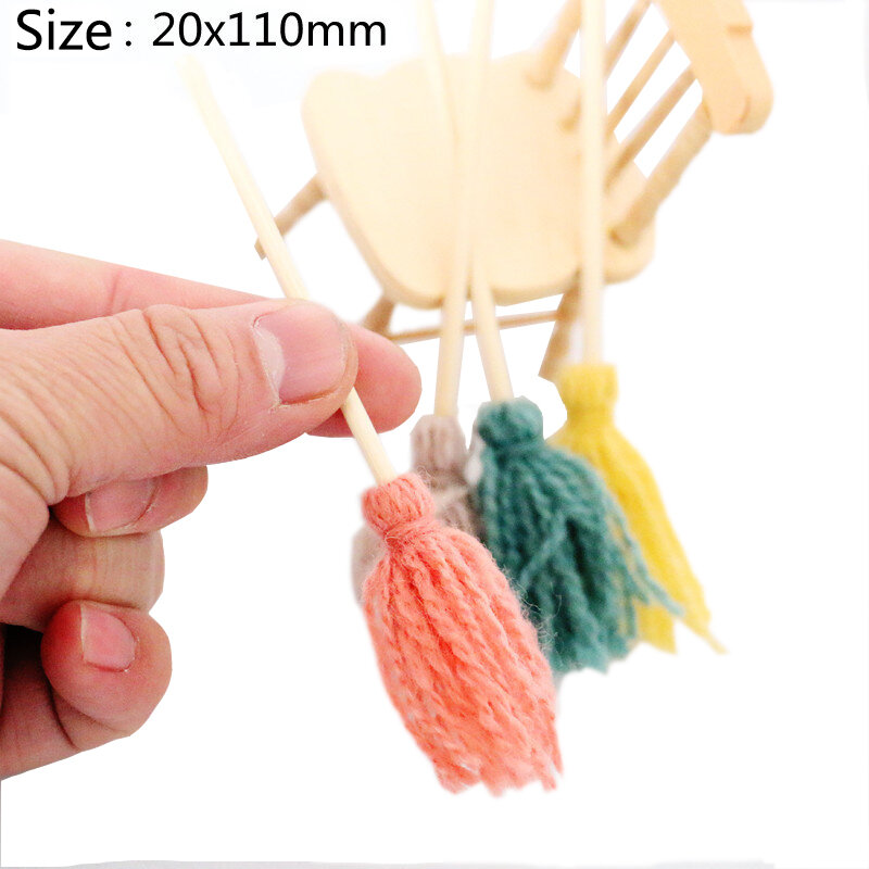 5Pcs Mop Model Bright Color Party Decoration DollHouse Miniature Housework Cleaning Tool Doll House Mini Mop Kids Gift