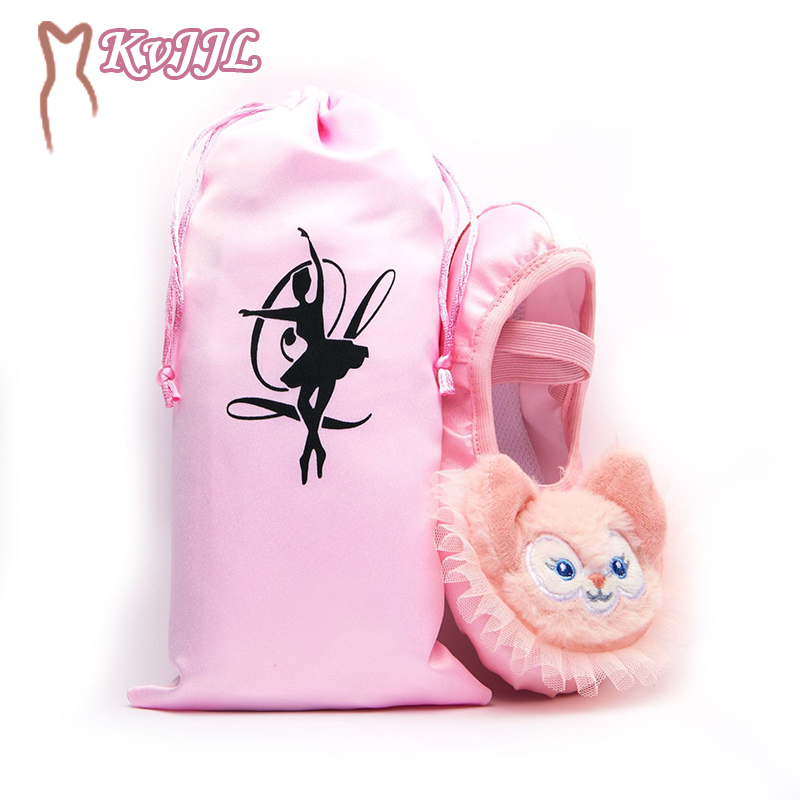 Портативная балетная сумка для обуви, сумки, органайзер, мешочки для хранения танцев, Розовая атласная балетная сумка для обуви, женская сумка для танцев и обуви
