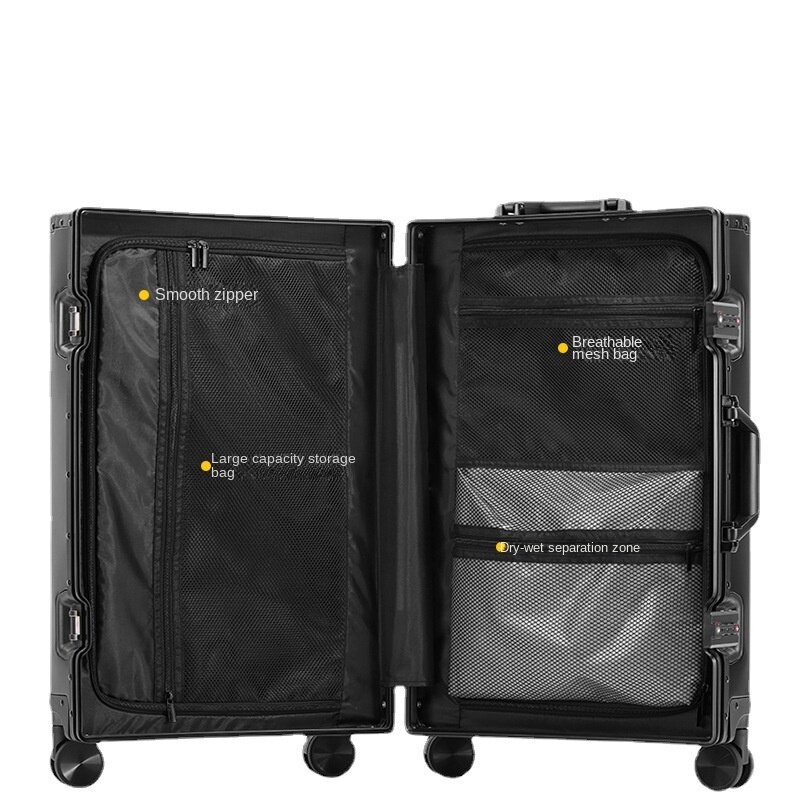 กระเป๋าเดินทางล้อลากอเนกประสงค์ทำจากอะลูมิเนียมแมกนีเซียมอัลลอยด์กรอบอลูมิเนียม