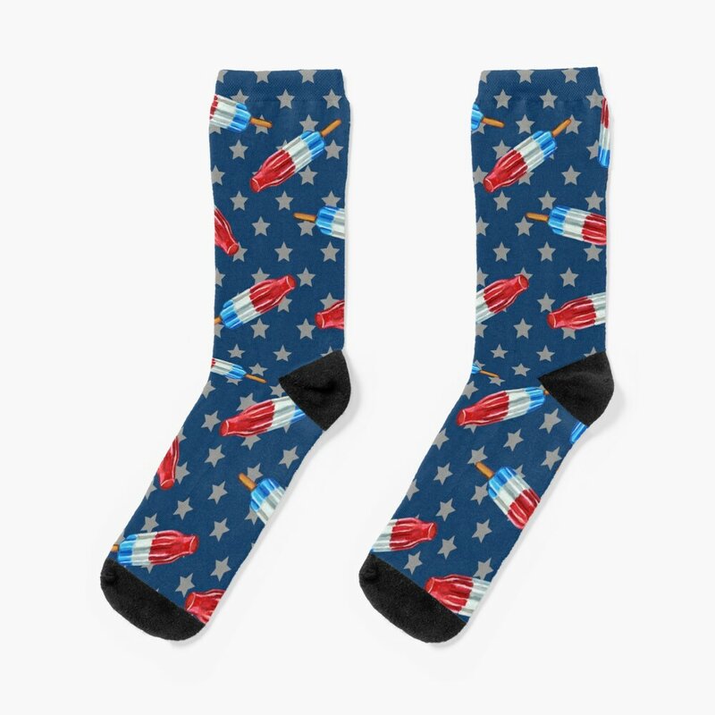 Calcetines con estampado de estrellas y rayas para hombre y mujer, calcetín kawaii a la moda de Robert Phelps