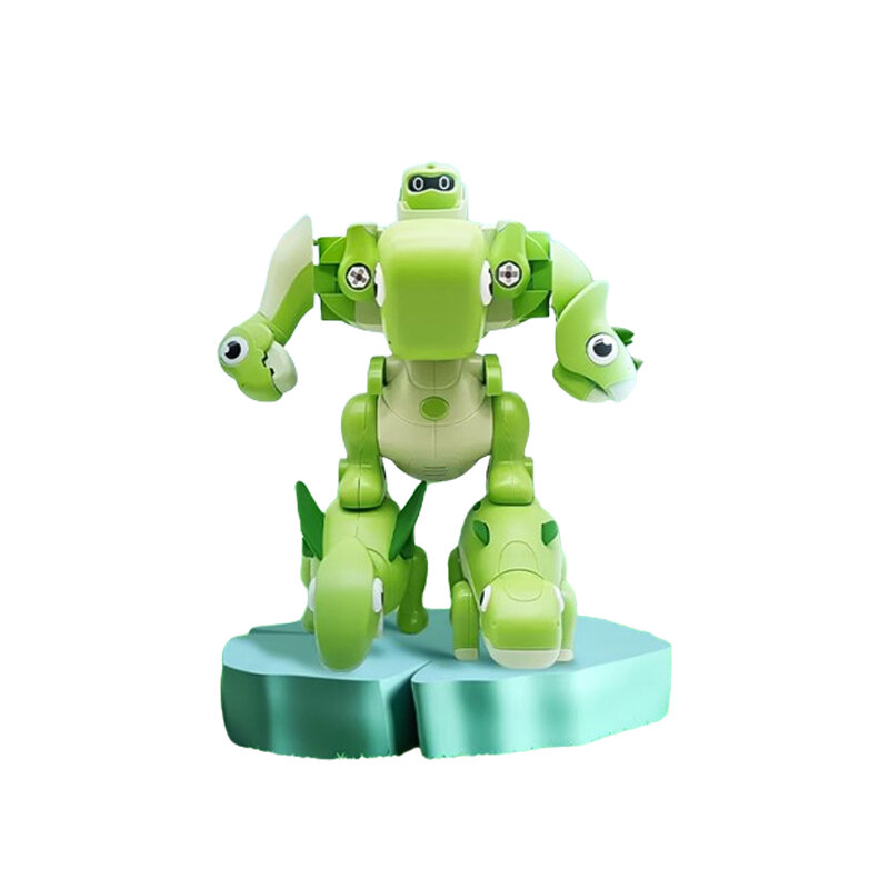 Genuine Dinosaur Robot Toy Dinosaur Deformation Disassembly And Assembly Screw Twisting Block Puzzle Boy And Girl Birthday Gift