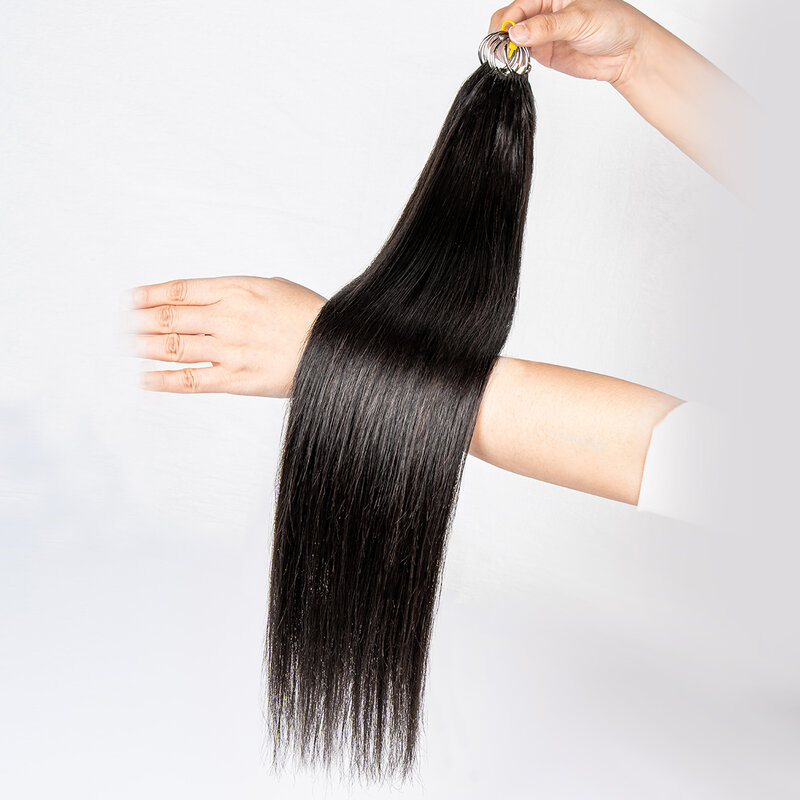 Перьевые волосы для наращивания, натуральные человеческие волосы 12A, высококачественные волосы
