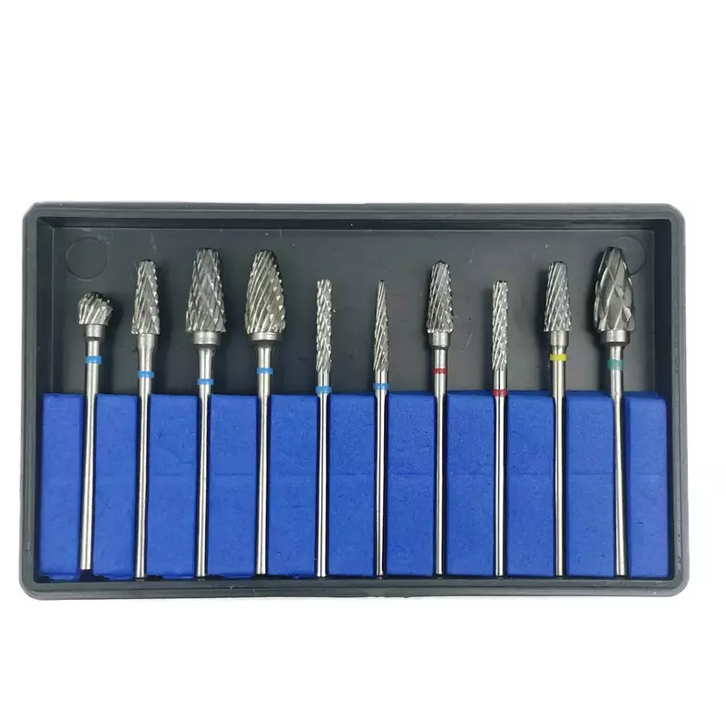 Dental HP Tungsten Carbide Cutter Kit, Brocas Brocas, Material de Aço, 2,35mm, 10Pcs por Conjunto