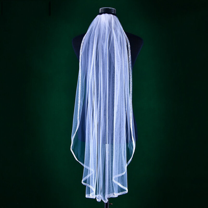 BL4049 Bride's simple single-layer 1-meter headdress wedding veil