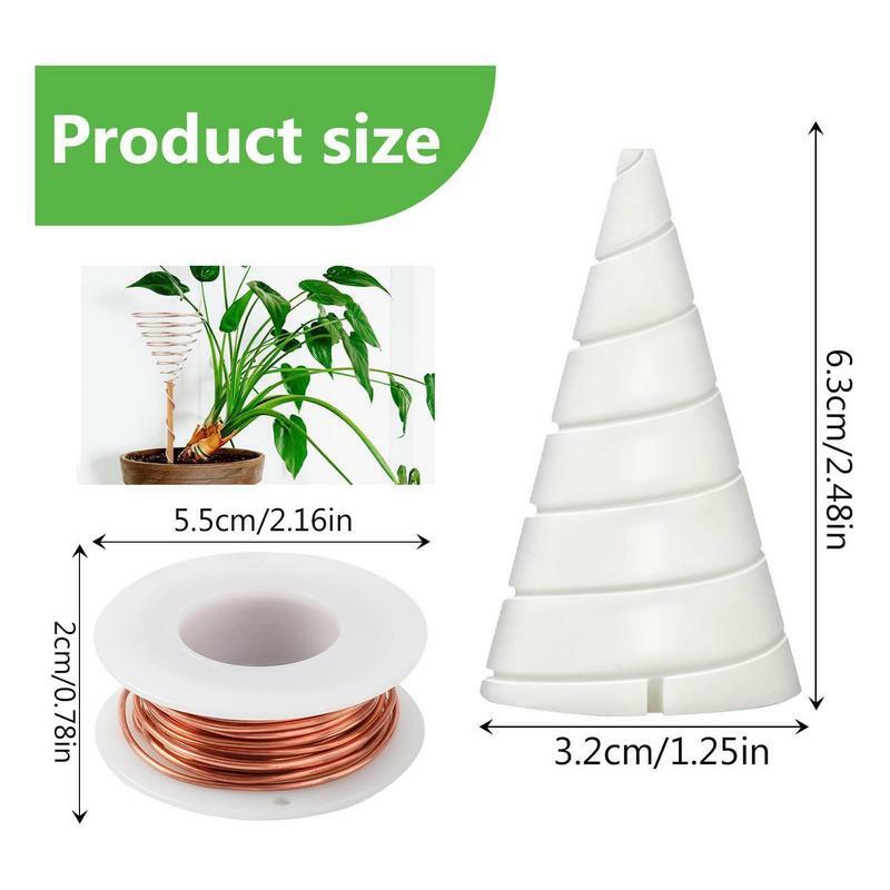 5 Meters Electroculture Plant Stake Wood Rod Garden Vegetables Growing Electro Culture Copper Wire Coil Antenna Yard
