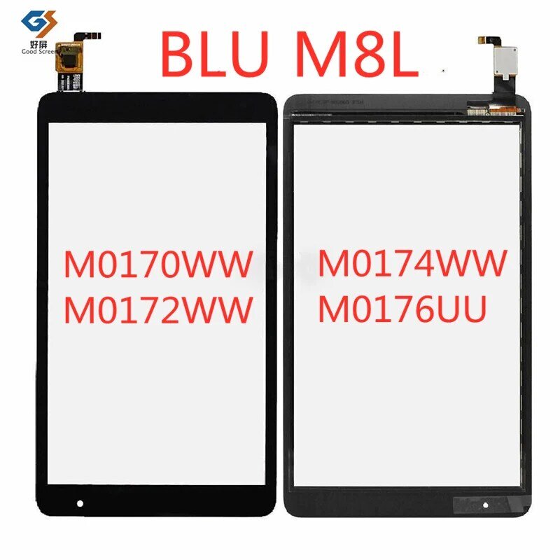 8 بوصة ل Blu M8L زائد M0211WW 4G Lte/BLU M8L 2021 M0170WW اللوحي بالسعة شاشة تعمل باللمس محول الأرقام الاستشعار