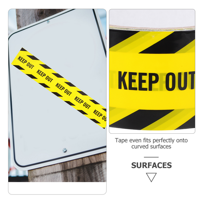 Nastro di avvertenza giallo adesivo riflettente di avvertimento per condotto colorato strisce di sicurezza rotolo autoadesivo