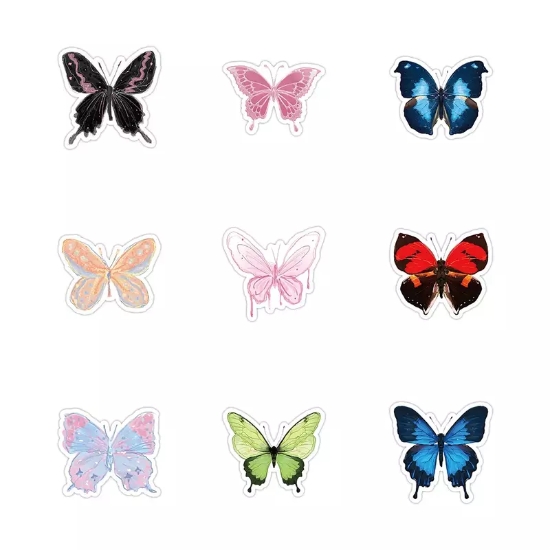 63 шт., декоративные наклейки в виде бабочек
