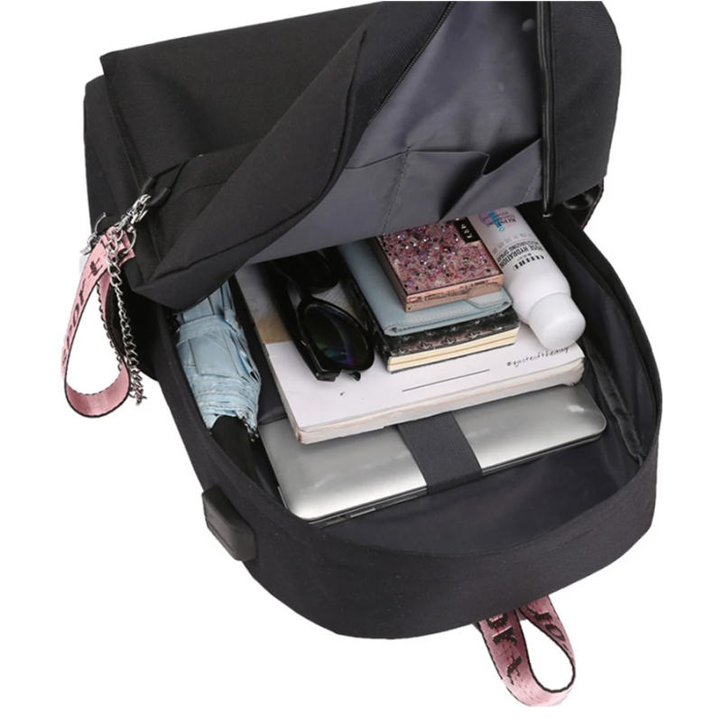 Kamado Nezuko Demon Slayer Anime Cosplay Unisex Students School Bag Backpack Cartoon Bookbag Laptop Travel Rucksack Outdoor Bag