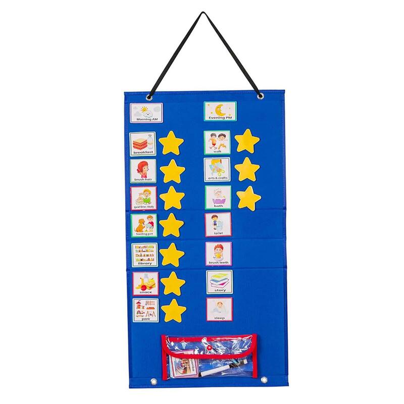 Wizualny terminarz kalendarza dla dzieci z 72 aktywnością i 10 czyste karty dla dzieci w wieku 3 lat i starszych w klasie dzieci
