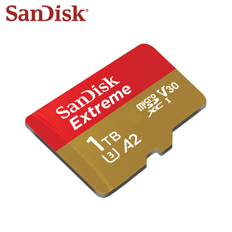 Sandisk-電話とラップトップ用のマイクロSDカード,非常にオリジナルのエクストリーム,a2,v30,u3,sdxcフラッシュ,32GB, 64GB, 128GB, 256GB, 190,tfカード