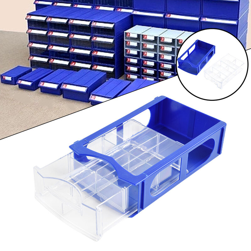 1PC Stackable Plastic Hardware Parts Storage Boxes Component Screws Tool Box Clear Drawers Tools Packaging Case 160*95*40mm