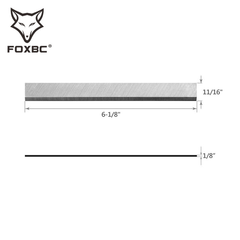 FOXBC 155x17x3mm Jointer Knives Replacement Scheppach passend für C6 06 Wood Planer Blade for Woodworking Set of 3