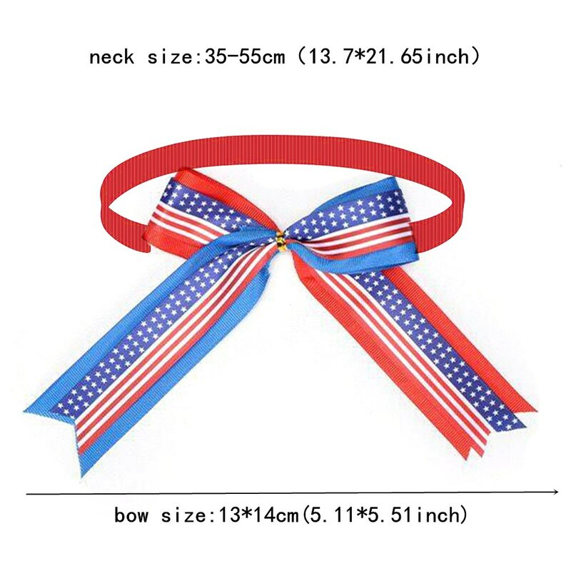 100pcs Large Dog American Independence Day Product Pet Dog Bowties Accessories Adjustable Dog Bowties Pet Collar for Large Dogs