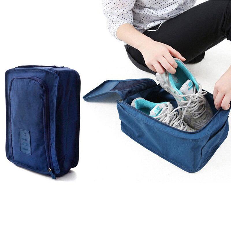 Custodia da viaggio borsa da ginnastica portatile borsa da viaggio impermeabile traspirante borsa per scarpe singola borsa pieghevole portatile piccola per scarpe 6 colori